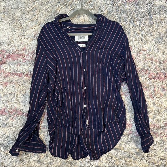 GRAYSON hero button down flannel shirt 4 L - Picture 2 of 6